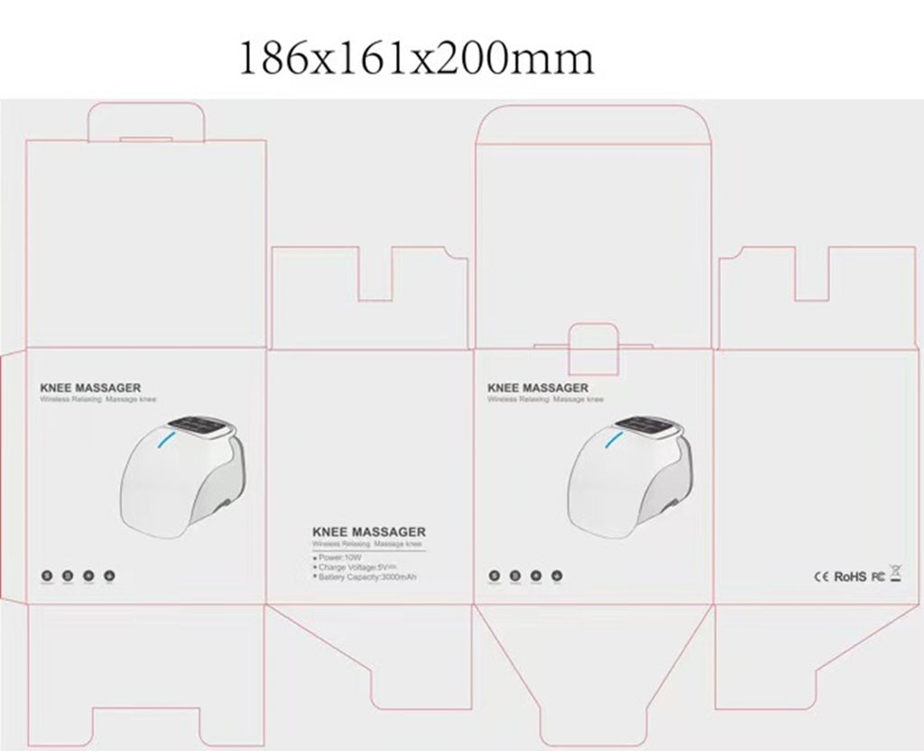 Smart Electric Knee Massager with Heat & Vibration - USB Rechargeable Knee Pain Relief Brace