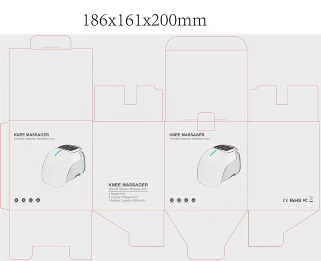 Smart Electric Knee Massager with Heat & Vibration - USB Rechargeable Knee Pain Relief Brace